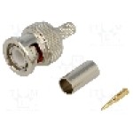 Conector BNC, 50Ω, tata, aurit, TE Connectivity - 5-1634500-2 Conector BNC, 50Ω, tata, aurit, TE Connectivity - 5-1634500-2