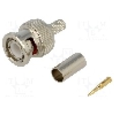 Conector BNC, 50Ω, tata, aurit, TE Connectivity - 5-1634500-2 Conector BNC, 50Ω, tata, aurit, TE Connectivity - 5-1634500-2