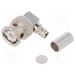 Conector BNC, 50Ω, tata, aurit, TELEGÄRTNER - J01000A0054 Conector BNC, 50Ω, tata, aurit, TELEGÄRTNER - J01000A0054