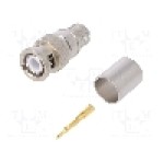 Conector BNC, 50Ω, tata, aurit, TELEGÄRTNER - J01000A0059 Conector BNC, 50Ω, tata, aurit, TELEGÄRTNER - J01000A0059