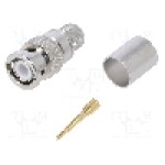 Conector BNC, 50Ω, tata, aurit, TELEGÄRTNER - J01000A0061 Conector BNC, 50Ω, tata, aurit, TELEGÄRTNER - J01000A0061