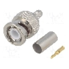 Conector BNC, 50Ω, tata, aurit, TELEGÄRTNER - J01000A1256