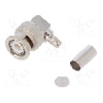 Conector BNC, 50Ω, tata, aurit, TELEGÄRTNER - J01000A1258 Conector BNC, 50Ω, tata, aurit, TELEGÄRTNER - J01000A1258
