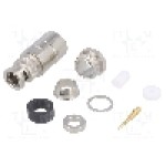 Conector BNC, 50Ω, tata, aurit, TELEGÄRTNER - J01000A1940 Conector BNC, 50Ω, tata, aurit, TELEGÄRTNER - J01000A1940