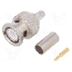 Conector BNC, 50Ω, tata, aurit, TELEGÄRTNER - J01000F1255Y Conector BNC, 50Ω, tata, aurit, TELEGÄRTNER - J01000F1255Y