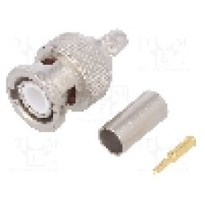 Conector BNC, 50Ω, tata, aurit, TELEGÄRTNER - J01000F1255Y