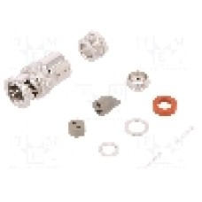 Conector BNC, 50Ω, tata/mama, argintat, AMPHENOL - 031-224