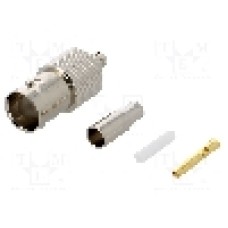 Conector BNC, 75Ω, mama, aurit, AMPHENOL - B6121E1-ND3G-6-75 Conector BNC, 75Ω, mama, aurit, AMPHENOL - B6121E1-ND3G-6-75