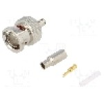Conector BNC, 75Ω, tata, aurit, AMPHENOL - B1121E1-ND3G-6-75 Conector BNC, 75Ω, tata, aurit, AMPHENOL - B1121E1-ND3G-6-75