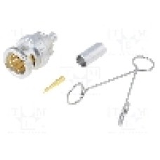 Conector BNC, 75Ω, tata, aurit, NEUTRIK - NBNC75-BFG-7-D