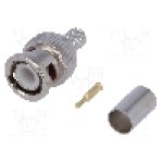 Conector BNC, 75Ω, tata, aurit, {{Producator}} -  Conector BNC, 75Ω, tata, aurit, {{Producator}} -