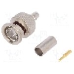 Conector BNC, 75Ω, tata, aurit, TELEGÄRTNER - J01002A0030 Conector BNC, 75Ω, tata, aurit, TELEGÄRTNER - J01002A0030