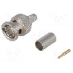 Conector BNC, 75Ω, tata, aurit, TELEGÄRTNER - J01002A1288Y Conector BNC, 75Ω, tata, aurit, TELEGÄRTNER - J01002A1288Y