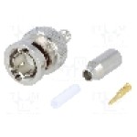 Conector BNC, 93Ω, tata, aurit, {{Producator}} -  Conector BNC, 93Ω, tata, aurit, {{Producator}} -