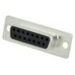 Conector D-Sub. 15, mama, 15, MH CONNECTORS - MHDD15-F-T-B-S