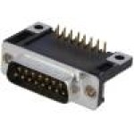 Conector D-Sub. 15, tata, 15, ADAM TECH - DA15-PQ-SB4