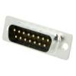 Conector D-Sub. 15, tata, 15, MH CONNECTORS - MHDD15-M-T-B-M