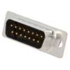Conector D-Sub. 15, tata, 15, MH CONNECTORS - MHDD15-M-T-B-S