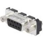 Conector D-Sub. 9, mama, 9, AMPHENOL - LD09S24A4GV00LF