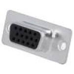 Conector D-Sub HD. 15, mama, 15, MH CONNECTORS - MHHDS15-F-T-B-S