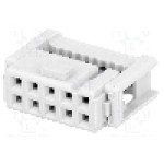 Conector IDC, 10 pini, pas pini 2.54mm, {{Producator}} -  Conector IDC, 10 pini, pas pini 2.54mm, {{Producator}} -
