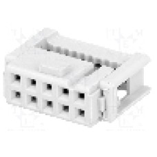 Conector IDC, 10 pini, pas pini 2.54mm, {{Producator}} -  Conector IDC, 10 pini, pas pini 2.54mm, {{Producator}} -