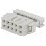 Conector IDC, 10 pini, pas pini 2.54mm, TE Connectivity - 1-215911-0