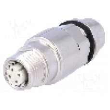 Adaptor M12 mama cod. X, {{Numarul de pini}} pini, HARTING - 21033816402 Adaptor M12 mama cod. X, {{Numarul de pini}} pini, HARTING - 21033816402