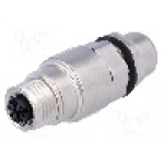 Adaptor M12 mama cod. X, {{Numarul de pini}} pini, HARTING - 21033816815 Adaptor M12 mama cod. X, {{Numarul de pini}} pini, HARTING - 21033816815