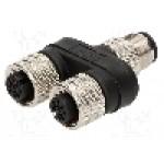 Adaptor in T M12 tata, 4 pini, MOLEX - 120068-5105 Adaptor in T M12 tata, 4 pini, MOLEX - 120068-5105