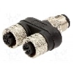 Adaptor in T M12 tata, 5 pini, MOLEX - 120068-0137