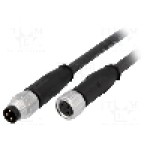 Conector M8, 3 pini, clasa etanseitate {{Clasa etanşeitate}}, HARTING - 21348081388005