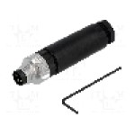 Conector M8, 3 pini, clasa etanseitate {{Clasa etanşeitate}}, LUMBERG AUTOMATION - 28044 RSMCK 3