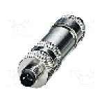 Conector M8, 3 pini, clasa etanseitate {{Clasa etanşeitate}}, PHOENIX CONTACT - SACC-M 8MS-3CON-M-0,34-SH 1542884 Conector M8, 3 pini, clasa etanseitate {{Clasa etanşeitate}}, PHOENIX CONTACT - SACC-M 8MS-3CON-M-0,34-SH 1542884