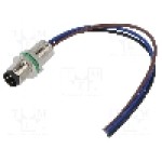Conector M8, 3 pini, clasa etanseitate IP65, IP67, DEGSON ELECTRONICS - SS-M8A-03P-MM-SH7C10-00B(H)