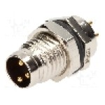 Conector M8, 3 pini, clasa etanseitate IP67, AMPHENOL - 8-03PMMP-SF7001