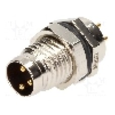 Conector M8, 3 pini, clasa etanseitate IP67, AMPHENOL - 8-03PMMP-SF7001