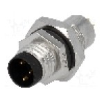 Conector M8, 3 pini, clasa etanseitate IP67, AMPHENOL - 8-03PMMS-SH7001 Conector M8, 3 pini, clasa etanseitate IP67, AMPHENOL - 8-03PMMS-SH7001
