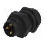 Conector M8, 3 pini, clasa etanseitate IP67, AMPHENOL - LTW8P-03PMMS-SF7001