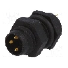 Conector M8, 3 pini, clasa etanseitate IP67, AMPHENOL - LTW8P-03PMMS-SF7001