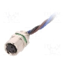 Conector M8, 3 pini, clasa etanseitate IP67, BULGIN - PXMBNI08FPF03AFL001