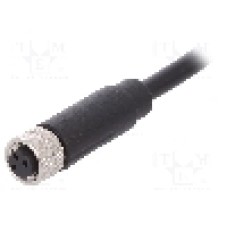 Conector M8, 3 pini, clasa etanseitate IP67, BULGIN - PXPPVC08FBF03ACL010PVC
