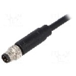 Conector M8, 3 pini, clasa etanseitate IP67, BULGIN - PXPPVC08FIM03ACL010PVC