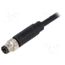 Conector M8, 3 pini, clasa etanseitate IP67, BULGIN - PXPPVC08FIM03ACL010PVC