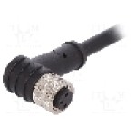 Conector M8, 3 pini, clasa etanseitate IP67, BULGIN - PXPPVC08RAF03ACL010PVC