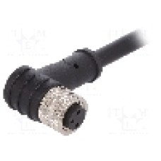 Conector M8, 3 pini, clasa etanseitate IP67, BULGIN - PXPPVC08RAF03ACL010PVC