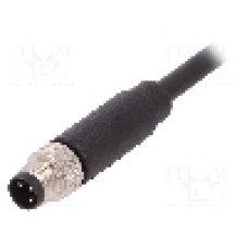 Conector M8, 3 pini, clasa etanseitate IP67, BULGIN - PXPTPU08FIM03ACL010PUR