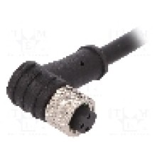 Conector M8, 3 pini, clasa etanseitate IP67, BULGIN - PXPTPU08RAF03ACL010PUR