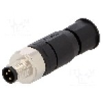 Conector M8, 3 pini, clasa etanseitate IP67, CONEC - SAL-8-RSC3-S5,5