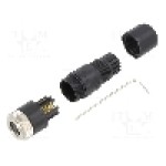 Conector M8, 3 pini, clasa etanseitate IP67, IP68, DEGSON ELECTRONICS - PB-M8A-03P-FF-SL7001-00A(H)